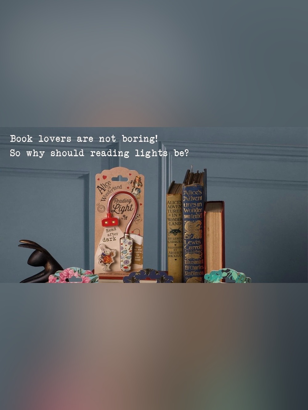 Alice in Wonderland Red Flexible Reading Light, NWT 🫖 ♥️ 🃏 🐇 - Picture 5 of 7